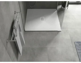 Mexen Hugo, štvorcová sprchová vanička SMC 100 x 100 cm, biela, biela krytka, 42101010-W