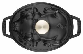 Staub Cocotte hrniec v tvare prasaťa 17 cm/1 l čierny, 1121725