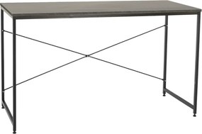 Písací stôl, betón/čierna, 120x60 cm, MELLORA