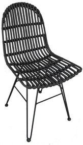 Čierna Stolička RATTAN 50 × 60 × 84,5 cm 50 × 60 × 84,5 cm / výška sedadla – 49 cm SIT MÖBEL
