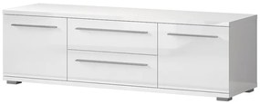 TV stolík Piano TV150-2K2F/PN-70/KA/70 lakované crystal white