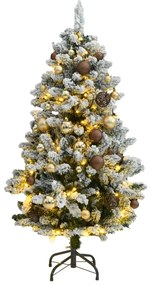 Umelý výklopný vianočný stromček 150 LED a sada gúľ 120 cm 3210089