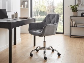 Kancelárske kreslo Q-190 VELVET, sivé
