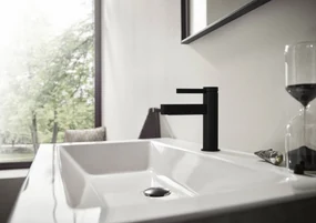 Hansgrohe Finoris, umývadlová batéria 110, s výpustom, EcoSmart, čierna matná, HAN-76020670