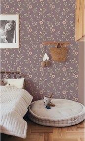 Tapeta Boho kvety fialová 280x50 cm