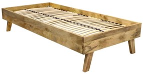 Posteľ 90x200 z mangového dreva bez čela Mango natural