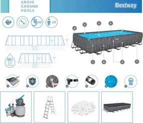 Bazén Frame Pool ALL YEAR APX 365 732x366 cm Pump Redder Bestway 561KG