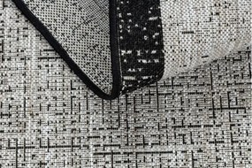 Koberec SIZAL FLOORLUX 20401 Ramka strieborný / čierny