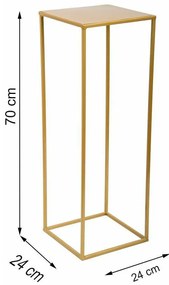 STOJAN NA KVETINÁČ SIMPLE 70X24X24 CM ZLATÁ