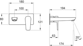 Novaservis Metalia 58, podomietková umývadlová batéria, čierna matná, 58200,5