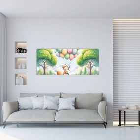 Obraz – Šťastná líška (120x50 cm)