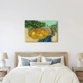 Obraz - Vincent van Gogh, Still Life of  Oranges and Lemons with  Blue Gloves, reprodukcia (90x60 cm)