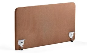 Stolový paraván ZONE, biele svorky, 1200x650x36 mm, látka Rivet, medená