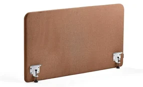 Stolový paraván ZONE, biele svorky, 1200x650x36 mm, látka Rivet, medená