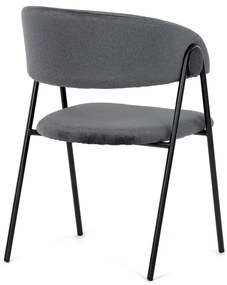 Autronic BONTEC Jedálenská stolička, šedá, zamatová látka, DCL-X7130 GREY2 Farba: Šedá