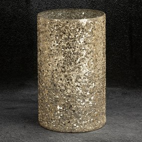 SKLENENÁ VÁZA MELIA 12X21 CM ZLATÁ