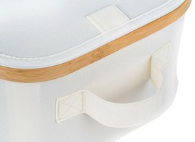 Úložný box G21 30 x 15 x 15 cm, bambusový s vekom, béžový