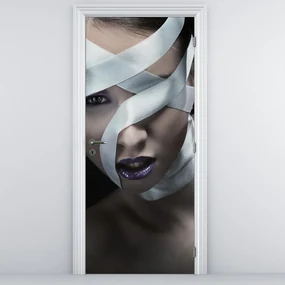 Fototapeta na dvere - Žena so stuhou (95x205cm)