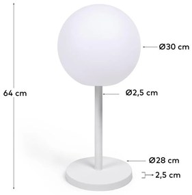 Nabíjacia stolná lampa mimoza 64 cm biela MUZZA