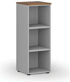 Kancelársky regál PRIMO GRAY, 400 x 420 x 1087 mm, sivá/orech