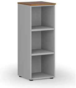 Kancelársky regál PRIMO GRAY, 400 x 420 x 1087 mm, sivá/orech