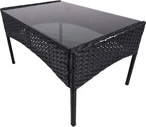 Záhradná zostava 2+1+1 THASOS, čierna