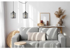 Závesné svietidlo Riffle Square Spider, 1x grafitové sklenené tienidlo, b