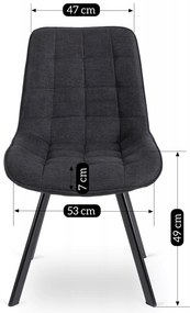 PROXIMA.store - Čalúnená jedálenska stolička RICK 2 FARBA: sivá, MATERIÁL: pletená