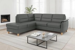 XXXLutz ROHOVÁ SEDAČKA, koža, antracitová Sit & More - Sedačky - 00014403328J