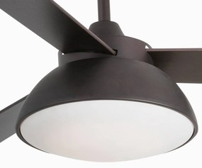 Stropný ventilátor Rodas s LED svietidlom, hnedá