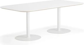 Stôl METRIC, zaoblené rohy, 2000x1000x720 mm, biela