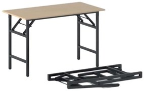 Konferenčný stôl FAST READY s čiernou podnožou 1200 x 600 x 750 mm, buk
