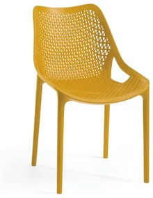 Žltá plastová záhradná stolička Bilros - Rojaplast