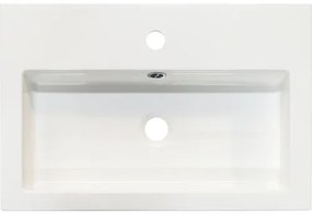 Kúpeľňový nábytkový set Vogue 60 cm s keramickým umývadlom a zrkadlovou skrinkou betón antracitovo sivá