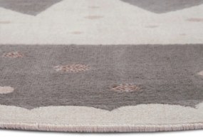 Hanse Home, Detský koberček Adventures 105969 Cream Grey kruh, 100x100 (priemer) kruh, šedá, detská izba