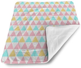 Sablio Deka pre bábätko Trojfarebné Trojuholníky - 80x100 cm