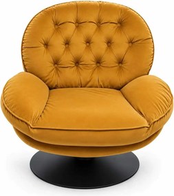 LuxuryForm DESIGN Relaxačné otočné kreslo LUNA - medové