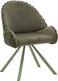 Zelená čalúnená jedálenské kreslá v súprave 2 ks s podrúčkami Stockholm – Mauro Ferretti