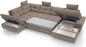 Sedacia súprava Madeira 3B, svetlo hnedá látka, tvar ľavé U