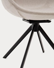 Otočná stolička tassina svetlo béžová MUZZA