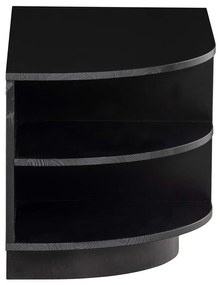 Čierny modulárny TV stolík z borovicového dreva 78x40 cm Finca – WOOOD