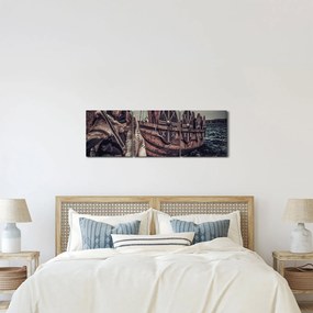 Obraz - Viking (s hodinami) (90x30 cm)