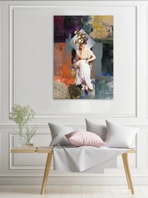 Gario Obraz na plátne Žena a kytica na hlave - Jose Luis Guerrero Rozmery: 40 x 60 cm