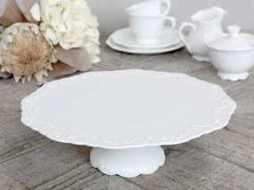 Porcelánový podnos na tortu s čipkou Provence lace - Ø 28*9cm