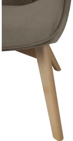 Svetlohnedé zamatové kreslo Niko – Ropez