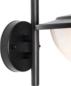 Klasická vonkajšia nástenná lampa čierna IP44 - Bruges