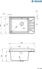 Deante Technický drez Garden s odkvapkávačom - ZYT 211A