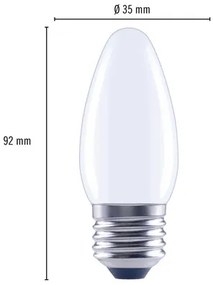 LED žiarovka FLAIR C35 E27 / 2,2 W ( 25 W ) 250 lm 6500 K matná stmievateľná