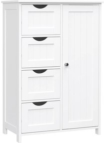 Kúpeľňová skrinka, so 4 zásuvkami, 30 x 55 x 82 cm, biela