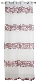 Závesy Naos 140x250 18412 červená/biely